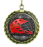 Large Gold Medal - Lacrosse Helmet with Custom Graphics