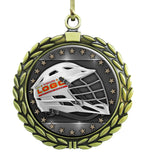 Large Gold Medal - Lacrosse Helmet with Custom Graphics