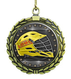 Large Gold Medal - Lacrosse Helmet with Custom Graphics