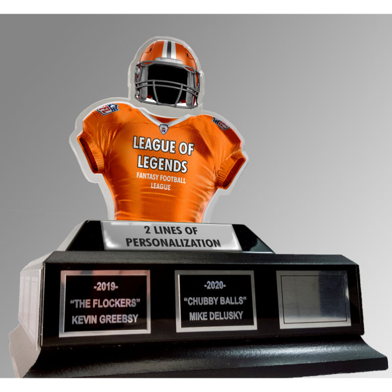 Custom Fantasy Football Acrylic Jersey On Black Base Secondary image