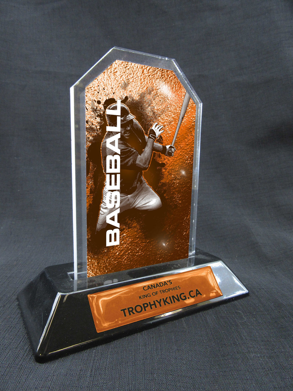 6" Peak Acrylic Award - Baseball