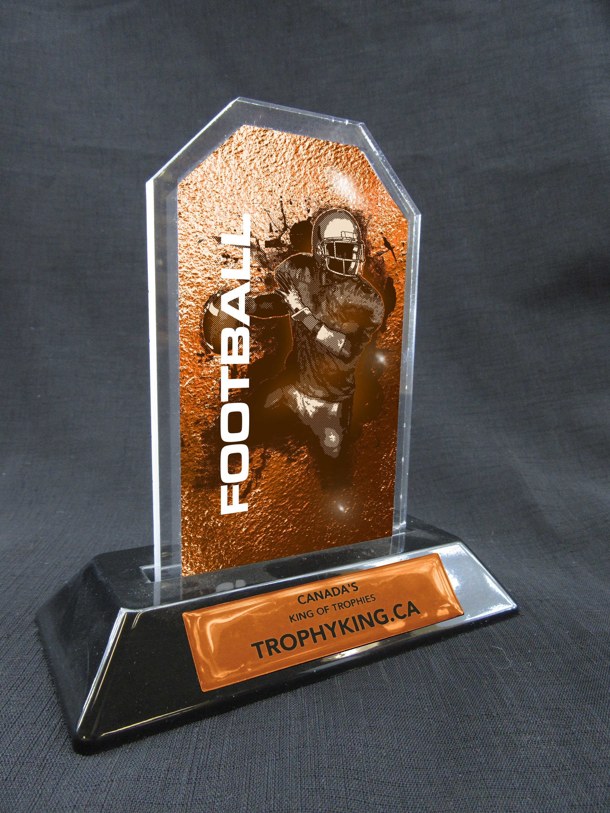 6" Peak Acrylic Award - Football Main image