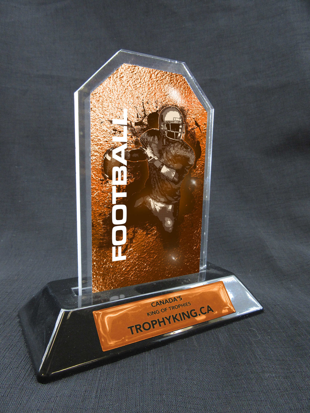 6" Peak Acrylic Award - Football
