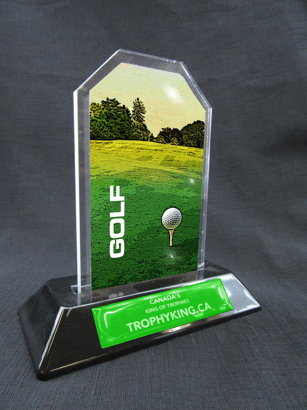 6" Peak Acrylic Award - Golf