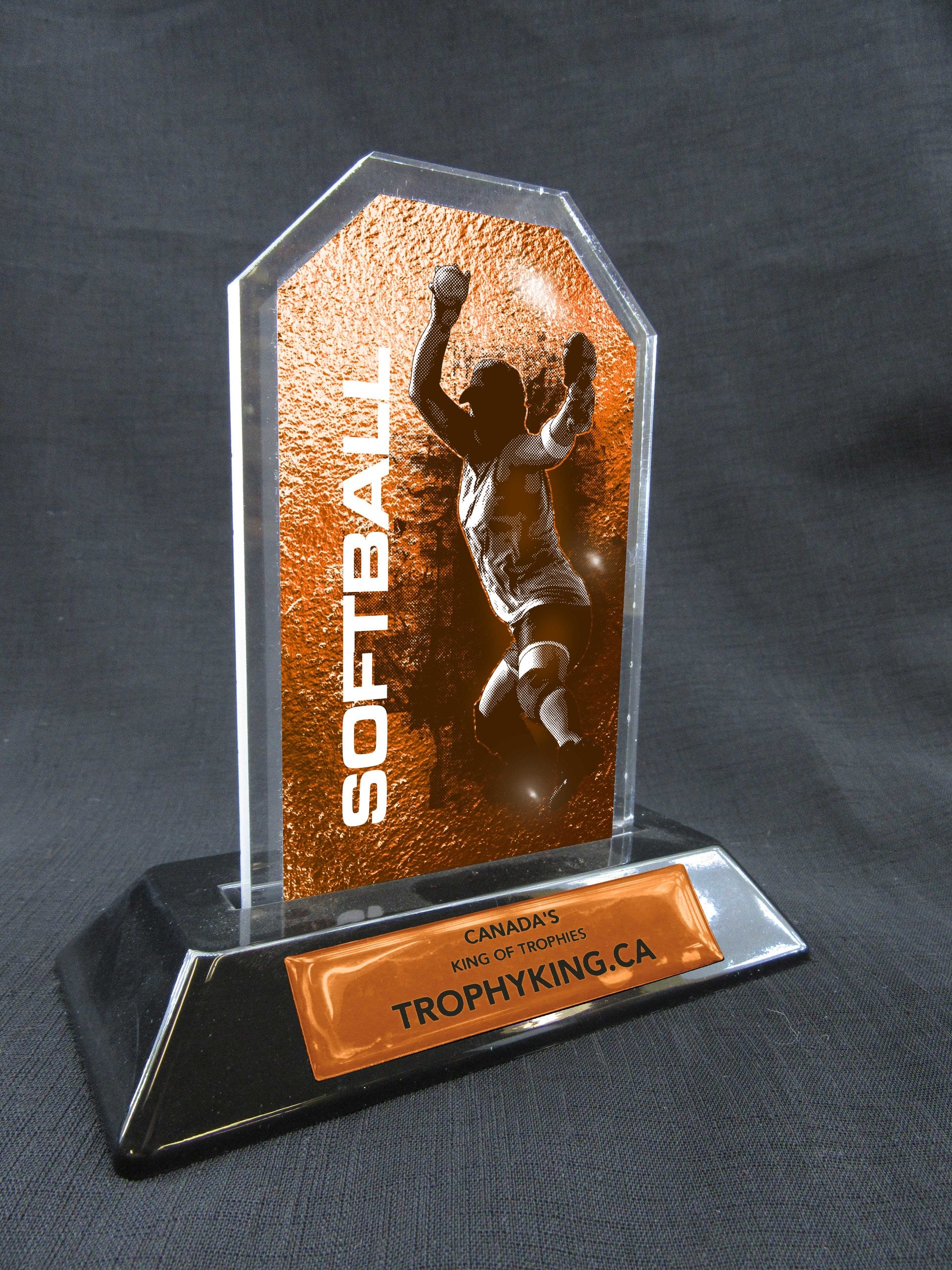 6" Peak Acrylic Award - Softball