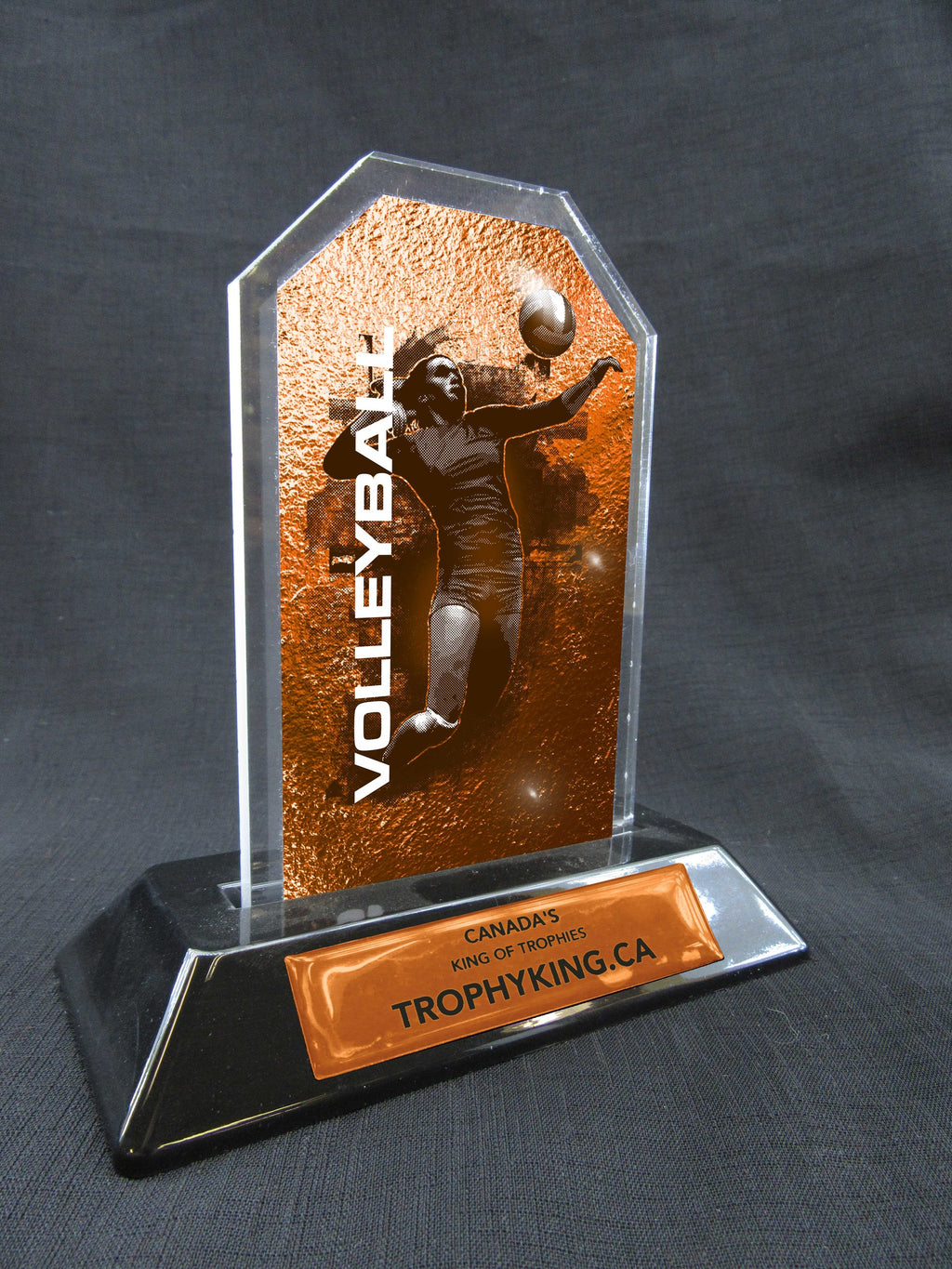 6" Peak Acrylic Award - Volleyball