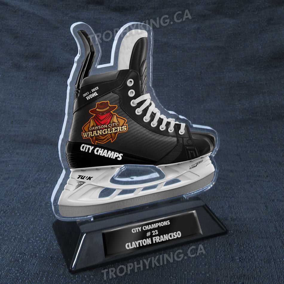 6" Acrylic Hockey Skate Award