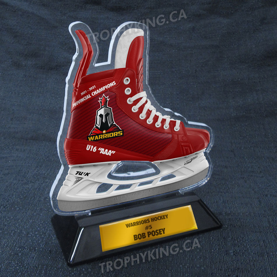 6" Acrylic Hockey Skate Award