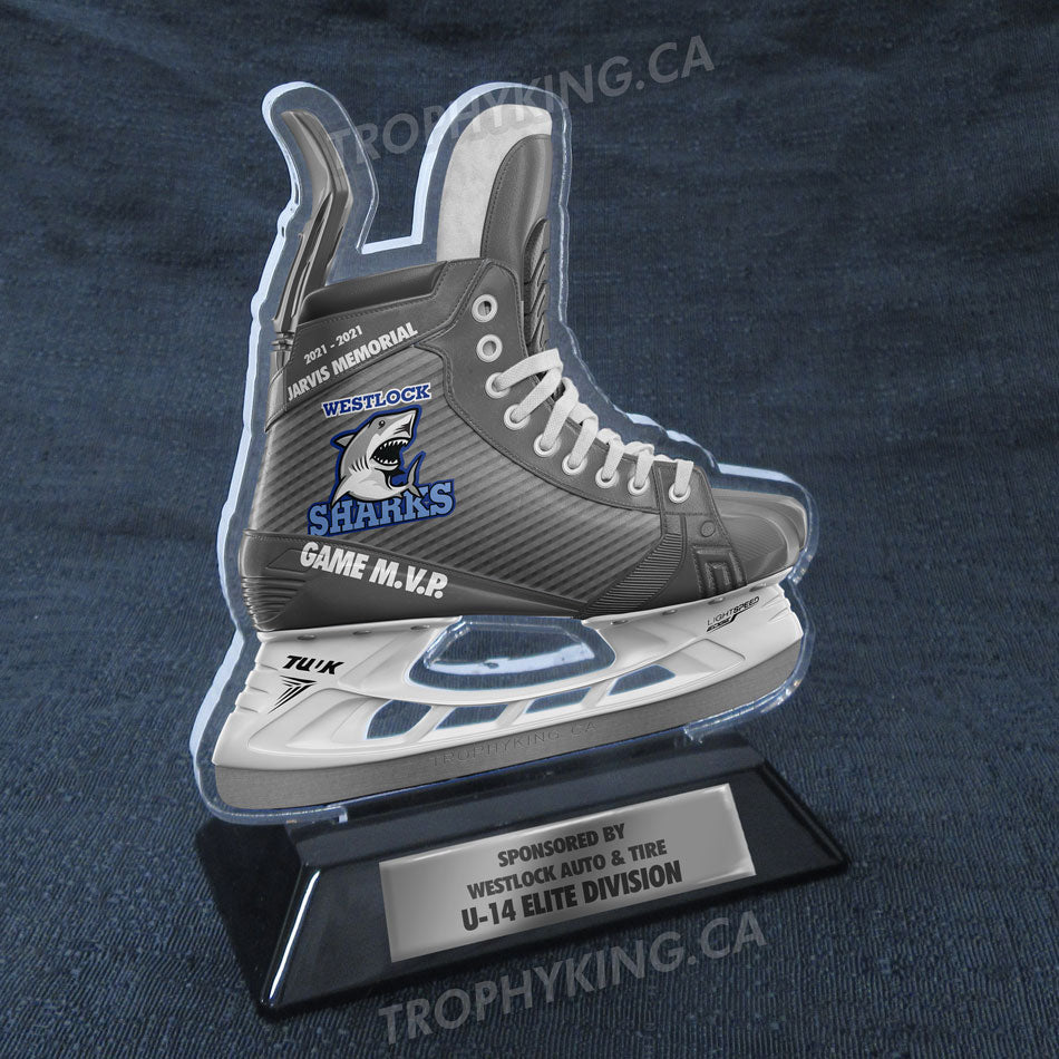 6" Acrylic Hockey Skate Award