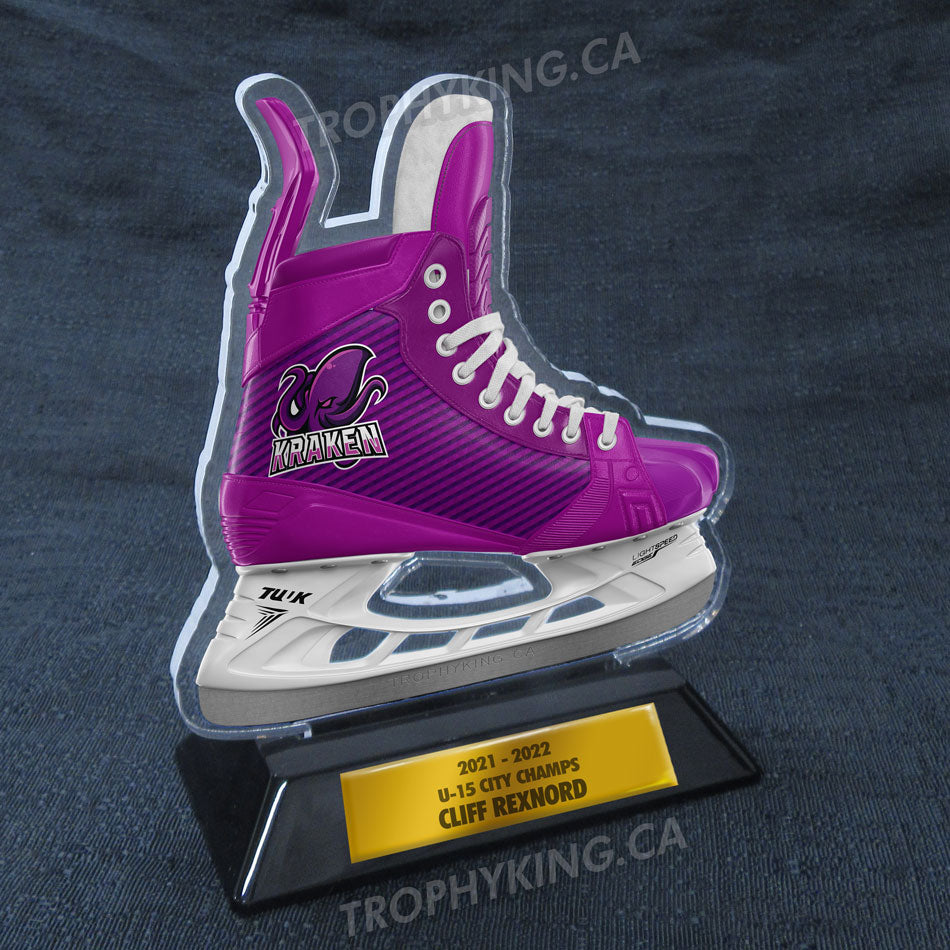 6" Acrylic Hockey Skate Award