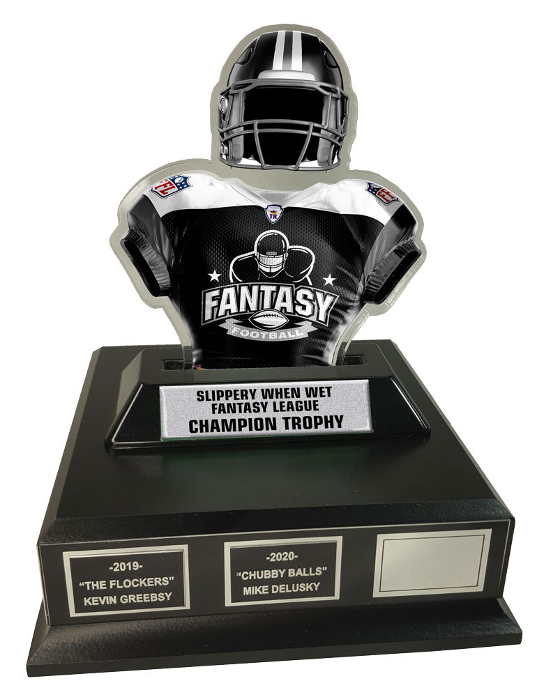 Fantasy Football Jesery On Black Wooden Base
